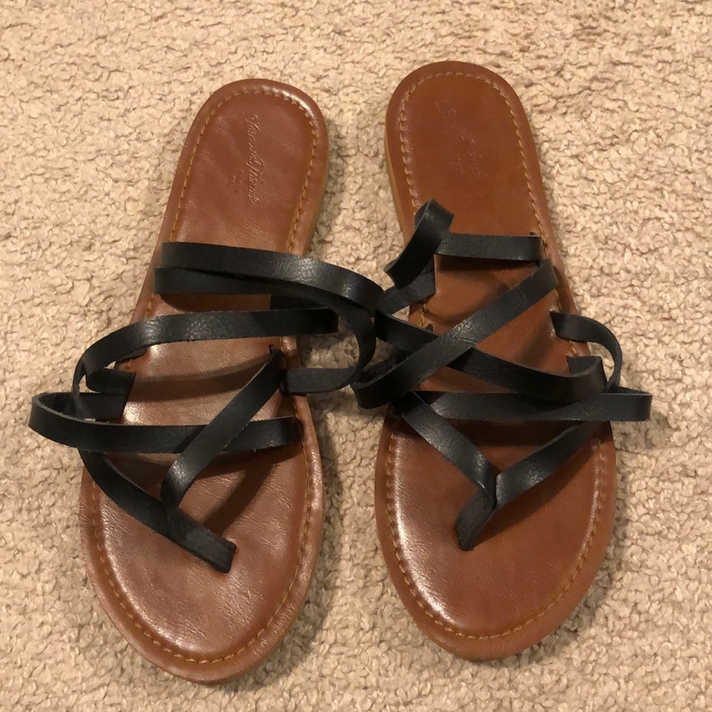 Black strappy sandals